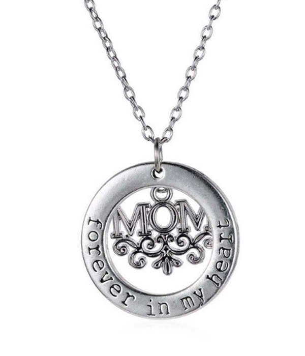 MOM PENDANT NECKLACE - FOREVER IN MY HEART