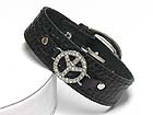 CRYSTAL PEACE MARK WATCH BAND BRACELET