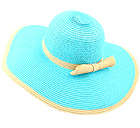 PAPER STRAW SUPER FLOPPY BRIM AND ATTACHABLE BOW ACCENT SUMMER HAT