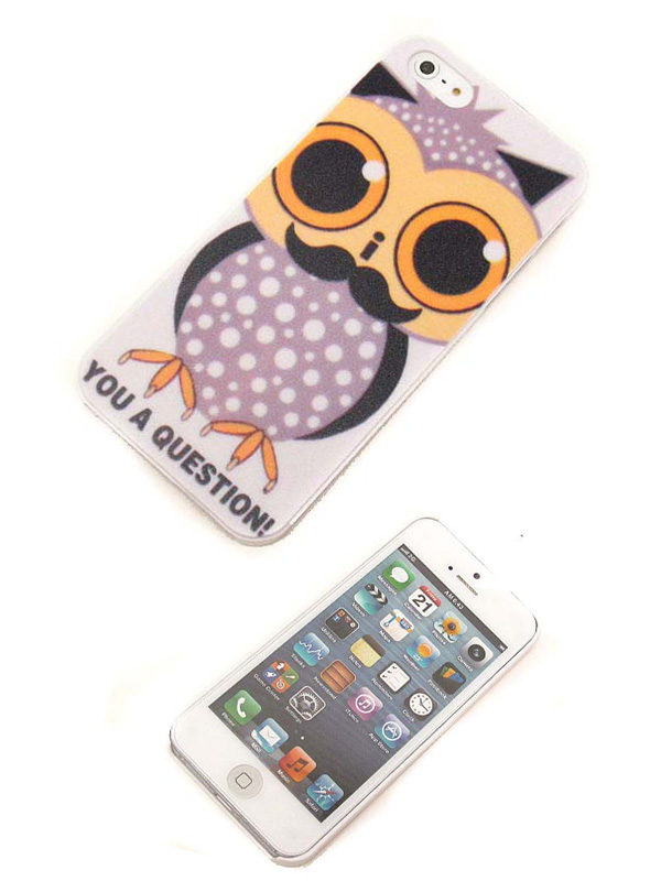 YOU A QUESTION ! WITH OWL THEME CELLPOHNE HARD CASE -HARD CASE FOR IPHONE 5