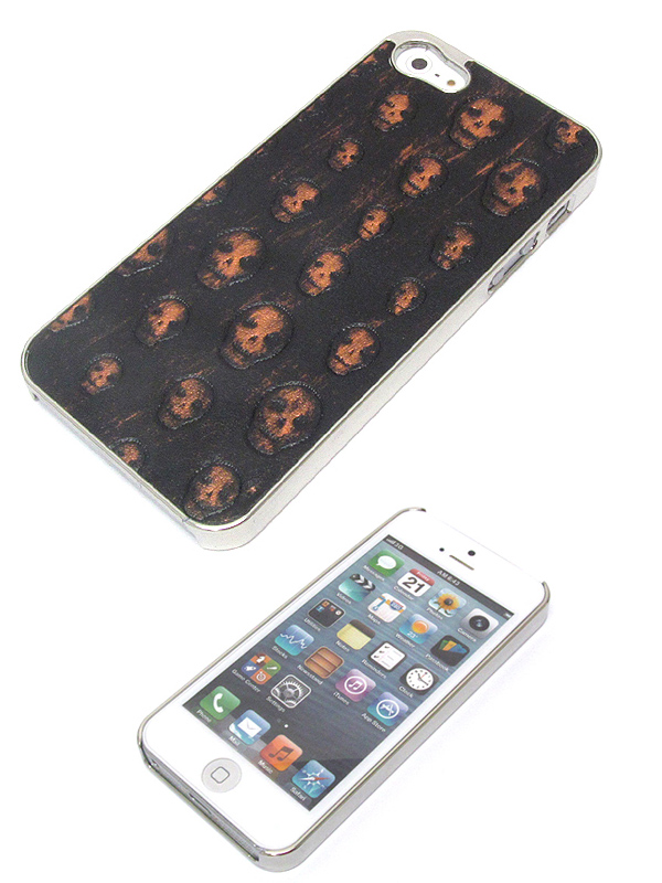 HARD CASE  WITH HEAD SKULLS ON BACK CELLPHONE CASE -HARD CASE FOR IPHONE 5