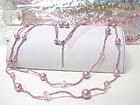 DOZEN SPECIAL -  12 COLOR MIX SET OF ACRYL PEARL BEADS LONG NECKALCE AND EARRING SET