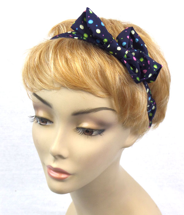 BUBBLES WITH BOW HAIRBAND STRETCH