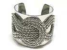 CHAIN KNOT METAL CUFF BANGLE - Wholesale Fashion Jewelry