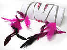 18 INCH SUPER LONG  CHAIN FEATHER DROP EARLACE