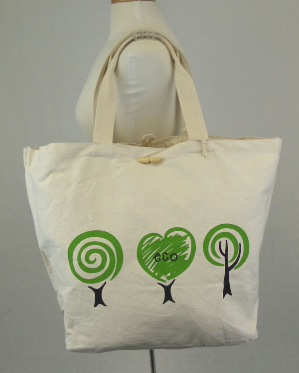LARGE SIZE ECO TREES BEACH TOTE BAG