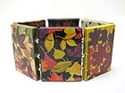 PAPER ART WORK WOOD STRETCH BRACELET - FALL LEAVES THEME?