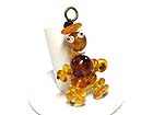 GENUINE STERLING SILVER AND GENUINE BALTIC AMBER BEAD BOY PENDANT
