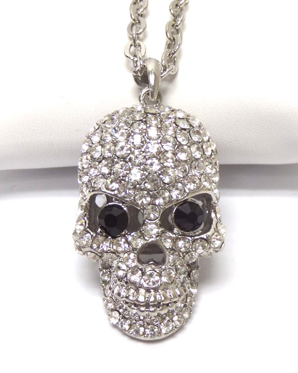 SKULL CRYSTALS CHAIN NECKLACE