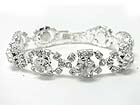 RHINESTONE AND FACET CRYSTAL  LINK BRACELET