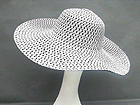 100% PAPER STRAW VIVID TWO TONE CRISSCROSS HAT