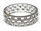 CRYSTAL DECO METAL HINGE BANGLE