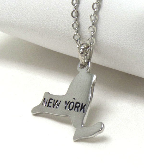 PREMIER ELECTRO PLATING STATE OF NEW YORK NECKLACE