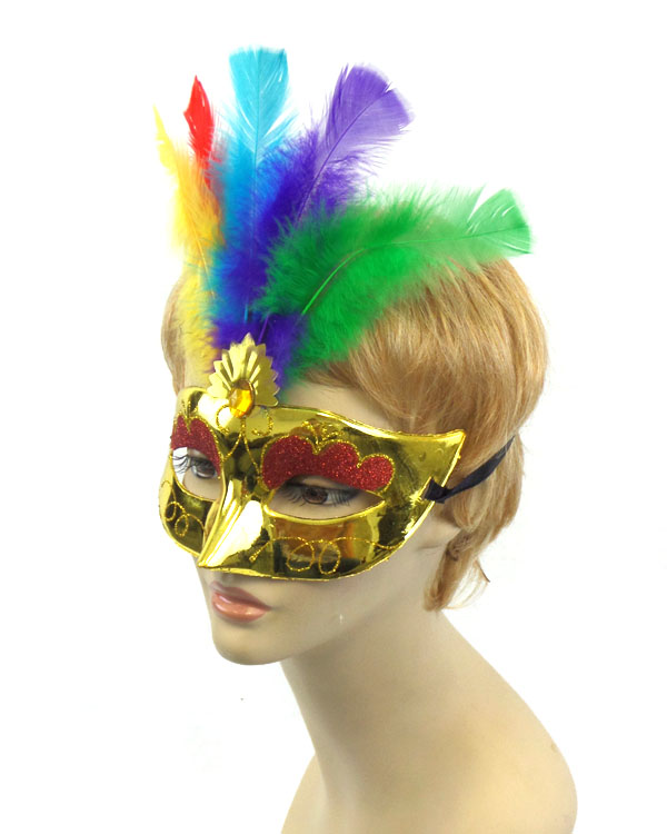 GLITTER AND FEATHER TOP MASQUERADE
