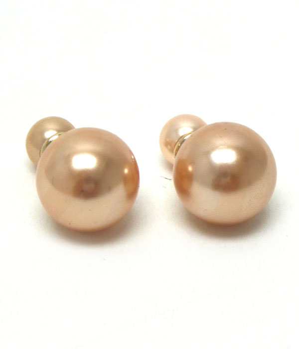 DOUBLE SIDED FRONT AND BACK PEARL EARRING