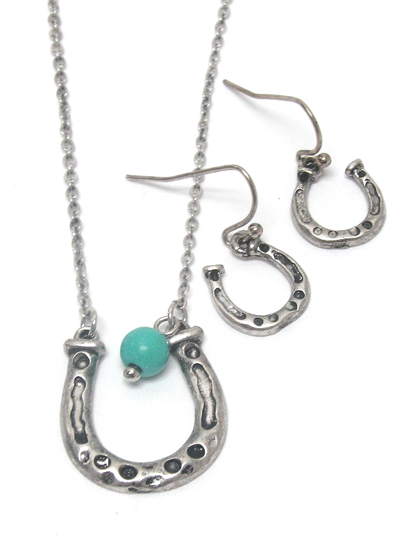 SOUTHERN COUNTRY STYLE HORSE SHOE NECKLACE SET
