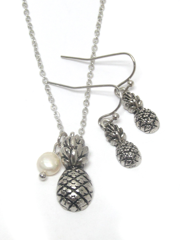 SOUTHERN COUNTRY STYLE PINEAPPLE NECKLACE SET