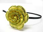 CRYSTAL STUD FLOWER ACCENT HAIR BAND