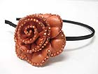 CRYSTAL STUD FLOWER ACCENT HAIR BAND
