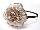 CRYSTAL STUD FLOWER ACCENT HAIR BAND