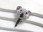 CRYSTAL FROG HEAD EAR CAP FOR SMART PHONE