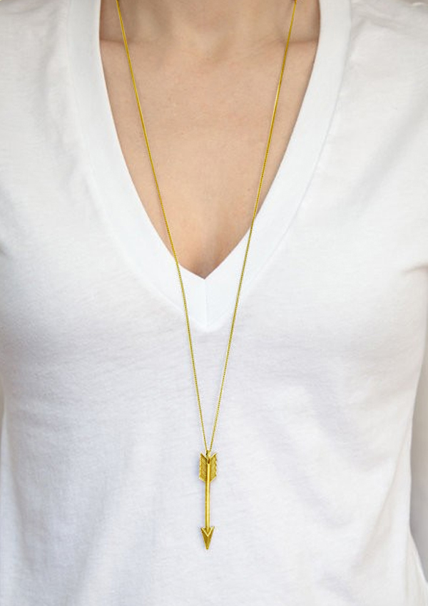 ETSY STYLE ARROW LONG NECKLACE