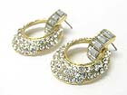 AUSTRIAN CRYSTAL STUD ROUND DISK EARRING?
