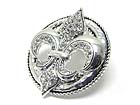 CRYSTAL FLEUR DE LIS PENDANT OR BROOCH DUAL FUNCTION