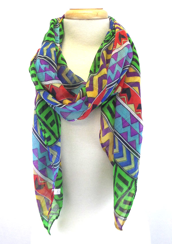 SOUTH WESTERN TEXTURE PATTERN INFINITY SCARF