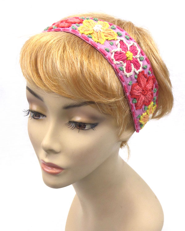 HAND MADE FLOWER PATTERN HEAD BAND