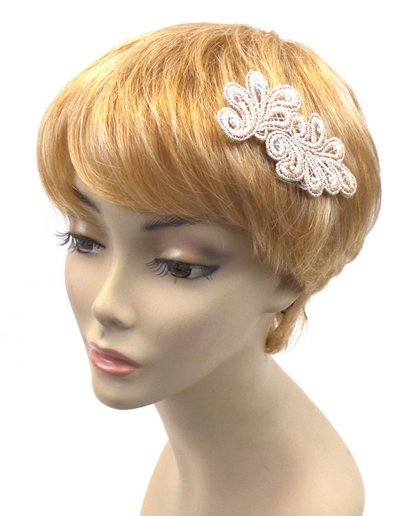 LACE AND PEARL HAIR PATCH 