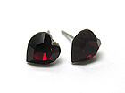 SWAROVSKI CRYSTAL HEART STUD EARRINGS - MADE IN USA