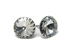 SWAROVSKI CRYSTAL CIRCLE STUD EARRINGS - MADE IN USA