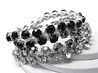 MULTI CRYSTAL AND STRANDS LONG CHAIN BRACELET - FREE WRAP STYLE