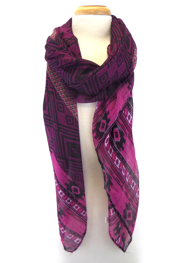 MULTI COLOR ABSTRACTIVE PATTERN SCARF 
