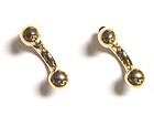 18K GOLD PLATING TWO BALL  EARRING
