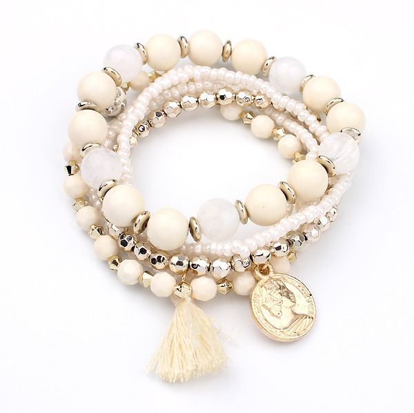 Bohemia Fashion Elastics Multilayer Pearl Beads Bracelet