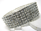 6 ROW RHINESTONE STRETCH BRACELET