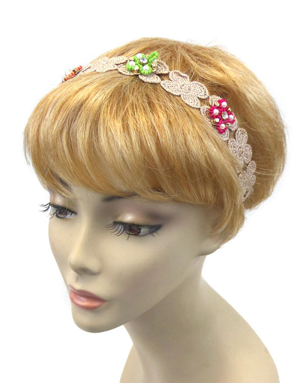 FLOWER LACE HEAD BAND 