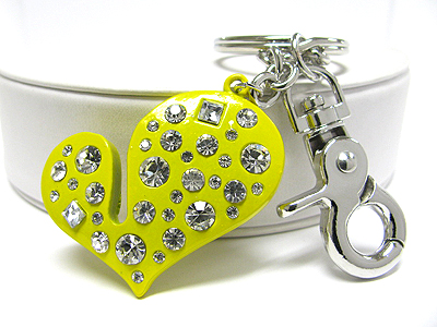 Wholesale Chain Jewelry on Wholesale Large Crystal Bubble Acryl Puffy Heart Key Chain Charm