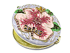 Wholesale Fashion Accessories - CRYSTAL AND EPOXY ART FLOWER AND BUGS HAND MIRROR