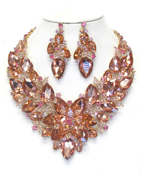 LUXURY CLASS VICTORIAN STYLE AND AUSTRALIAN CRYSTAL PARTY NECKLACE SET