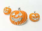 HALLOWEEN THEME PUMPKIN PENDANT EARRING SET
