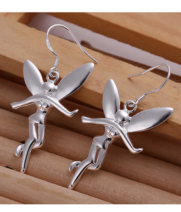 925 STERLING SILVER PLATED FAIRY EARRING
