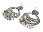 BURNISH FILIGREE METAL EARRING