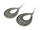 BURNISH TEXTURED METAL EARRING