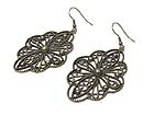 BURNISH FILIGREE METAL FLOWER EARRING