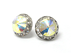 SWAROVSKI CRYSTAL DECO RONDELLE POST EARRING - MADE IN USA