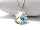 SWAROVSKI CRYSTAL DECO RONDELLE PENDANT NECKLACE - MADE IN USA