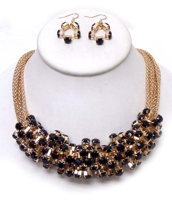 LAYER MESH CHAIN NECKLACE SET 
